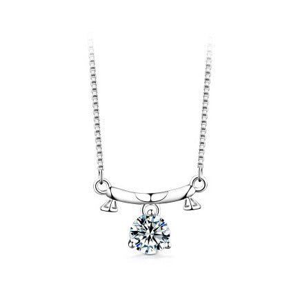 Fortune Lotus 12 Constellation Pendant 925 Silver 1 Karat Moissanite Twelve Constellations Necklace Female – Necklace for tags
