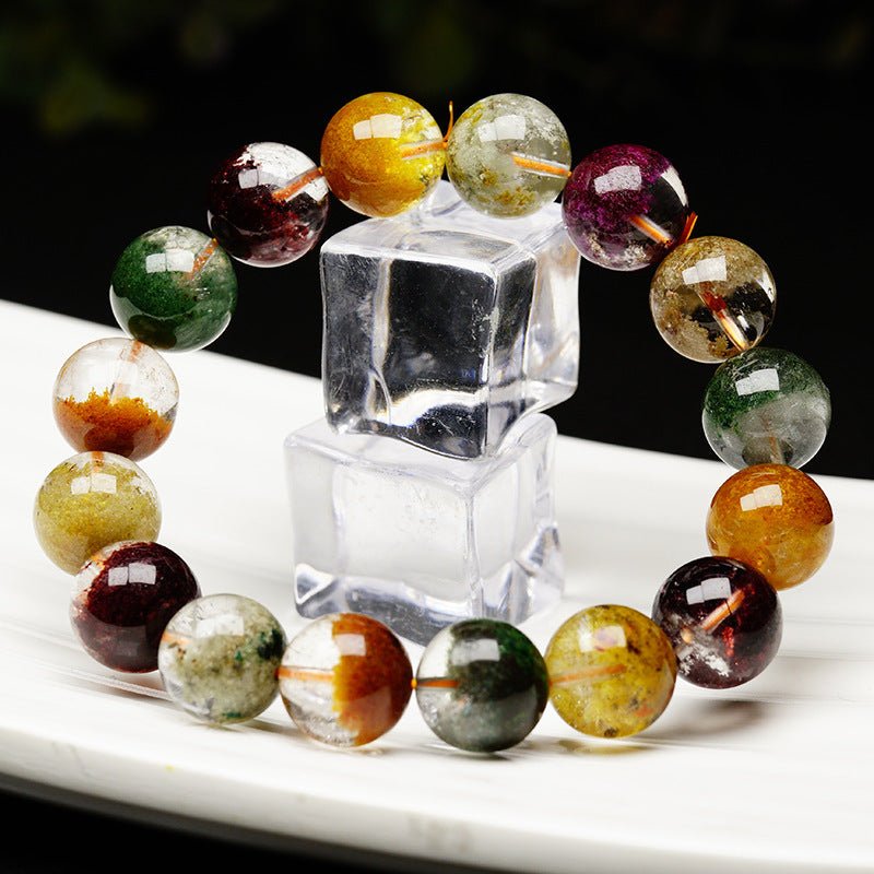 Fortune Lotus Natural Four Seasons Colorful Ghost Bracelet – Cornucopia Design for Balance &amp; Abundance – Bracelet for tags