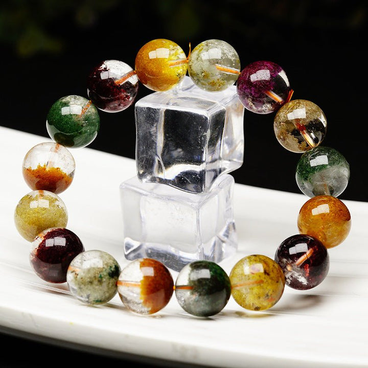 Fortune Lotus Natural Four Seasons Colorful Ghost Bracelet – Cornucopia Design for Balance &amp; Abundance – Bracelet for tags