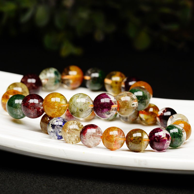 Fortune Lotus Natural Four Seasons Colorful Ghost Bracelet – Cornucopia Design for Balance &amp; Abundance – Bracelet for tags