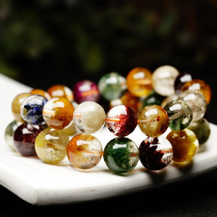 Fortune Lotus Natural Four Seasons Colorful Ghost Bracelet – Cornucopia Design for Balance &amp; Abundance – Bracelet for tags