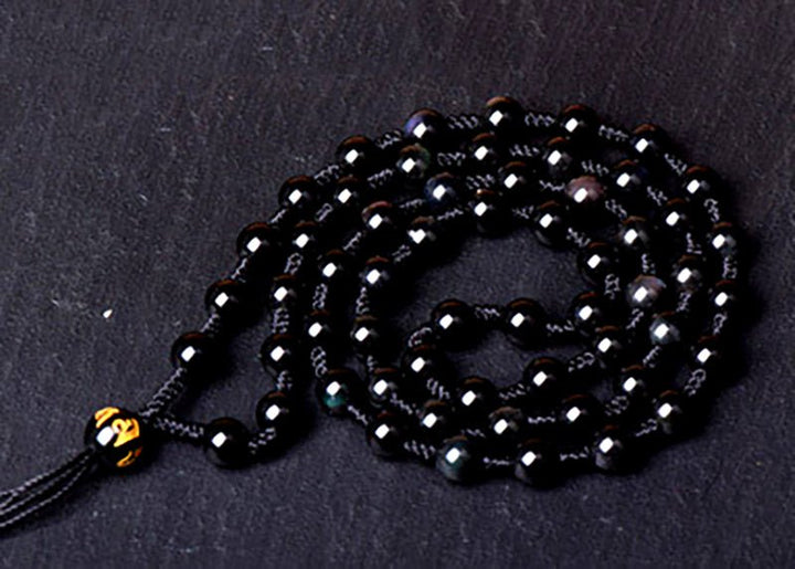 Fortune Lotus Obsidian Buddha Pendant – Hand - Carved Crystal Talisman for Peace &amp; Protection – Necklace for tags