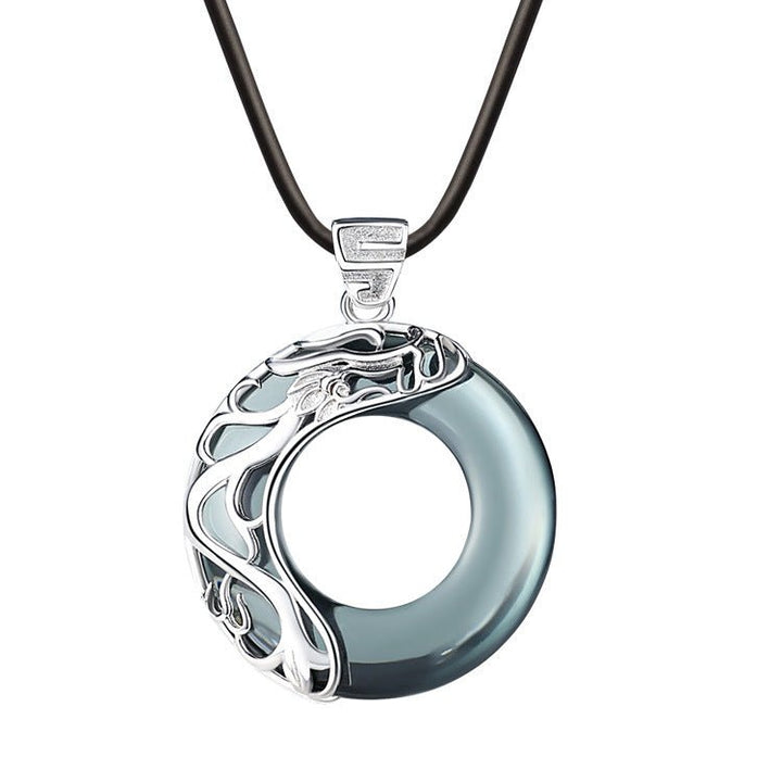 Fortune Lotus S925 Sterling Silver Peace Buckle Pendant Necklace – Symbol of Protection &amp; Harmony – Bracelet for tags