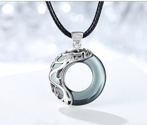 Fortune Lotus S925 Sterling Silver Peace Buckle Pendant Necklace – Symbol of Protection &amp; Harmony – Bracelet for tags